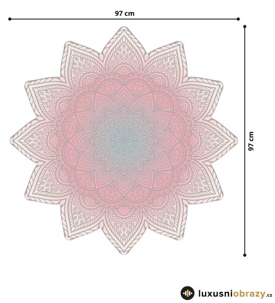 Samolepky na zeď – Mandala růžová