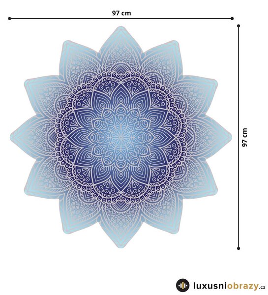 Samolepky na zeď – Mandala modrá