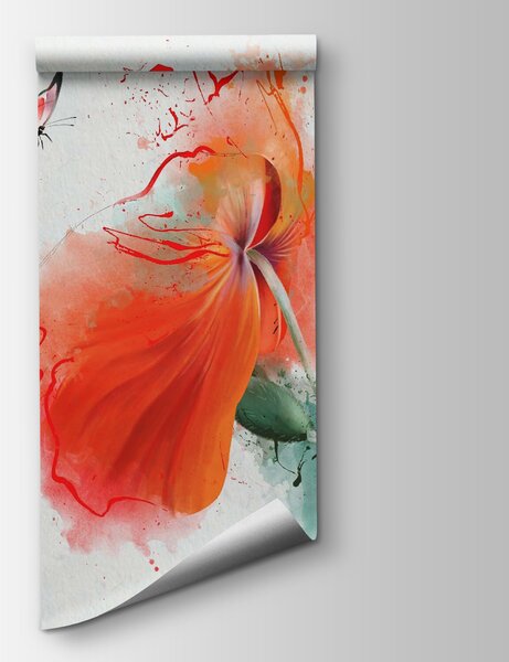 Fototapeta Motýl na květině, 3D fototapety, Populární fototapety, u34147 - Tapeko.co.cz