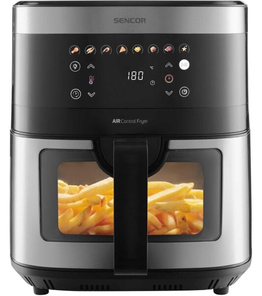 Sencor - Horkovzdušná fritéza 9 l 1700W/230V černá/matný chrom