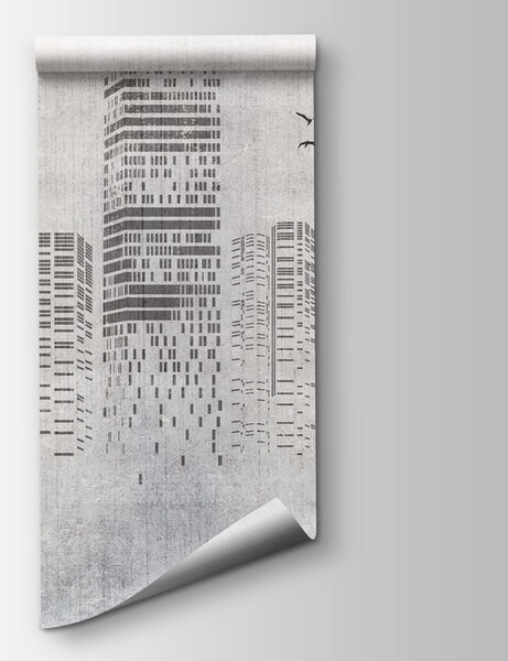 Fototapeta Obrázek města v odstínech šedi, Geometrické 3D fototapety, Populární fototapety, u34725 - Tapeko.co.cz