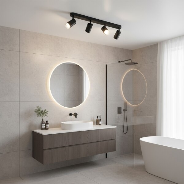Brilagi - Koupelnové bodové svítidlo SELE 4xGU10/30W/230V IP44 černá