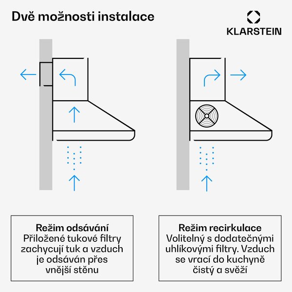 Klarstein Lumio Primo - Retro digestoř, odsávací digestoř, šířka 60 cm, max. průtok odsávání 352 m³/h, 3 stupně výkonu, 75 cm zábradlí, pouzdro z ušlechtilé oceli, champagne