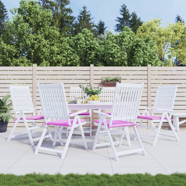 Podušky na zahradní židli 6 ks růžové 50 x 50 x 3 cm textil