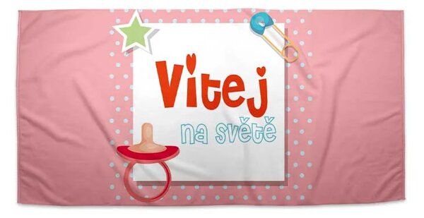 Sablio Ručník Vítej na světě 3 - 30x50 cm
