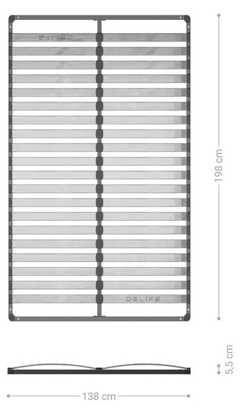 DELIFE Rošt pro designovou čalouněnou postel 140 cm