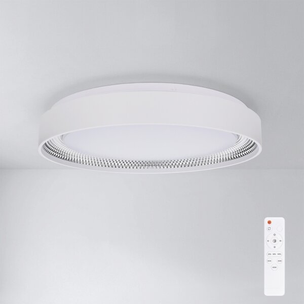 Brilagi - LED Stmív. strop. svítidlo WALDO LED/48W/230V pr. 40 cm bílá/stříb.+DO
