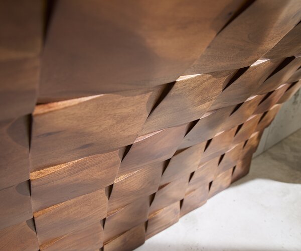 DELIFE Konzola Eremos 120x35 cm akácie hnědá