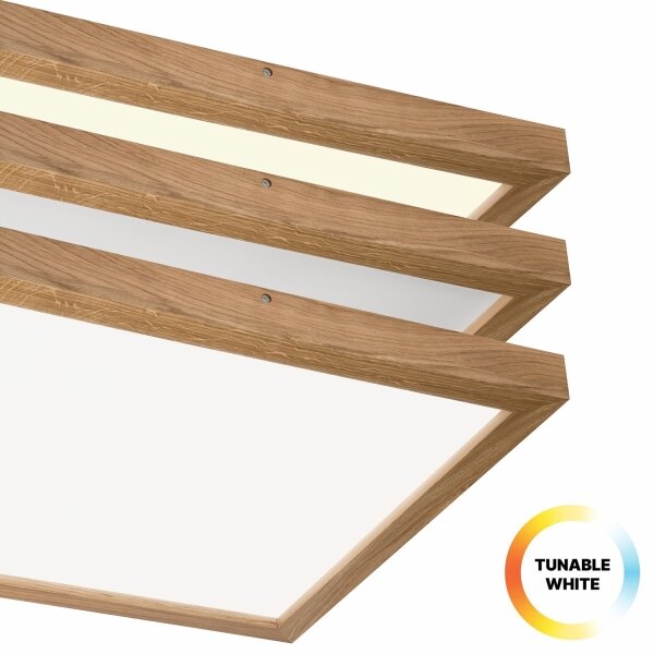 Brilagi-LED Stmívatelné svítidlo WOODY FRAME LED/50W/230V dub 60x60 cm IP44 + DO