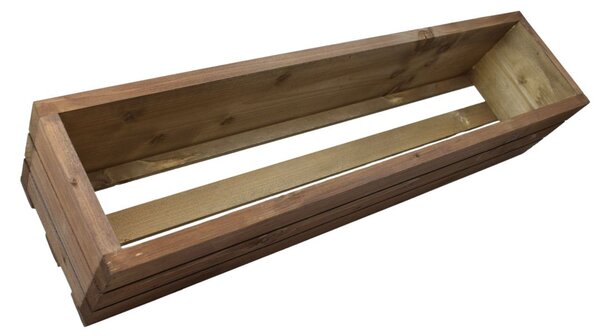 Proutídekorace Dřevěný truhlík z masivu - hnědý 80 cm