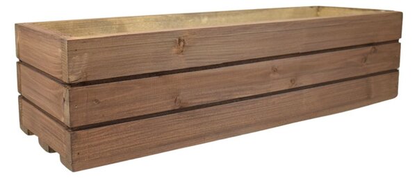 Proutídekorace Dřevěný truhlík z masivu - hnědý 60 cm