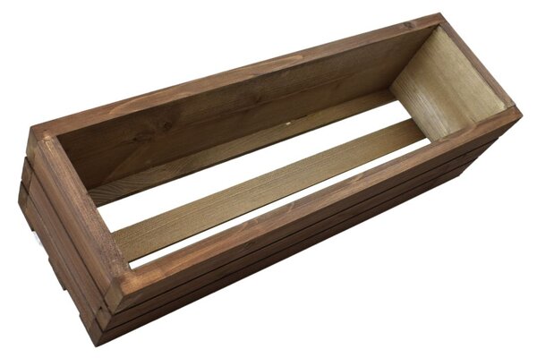 Proutídekorace Dřevěný truhlík z masivu - hnědý 60 cm