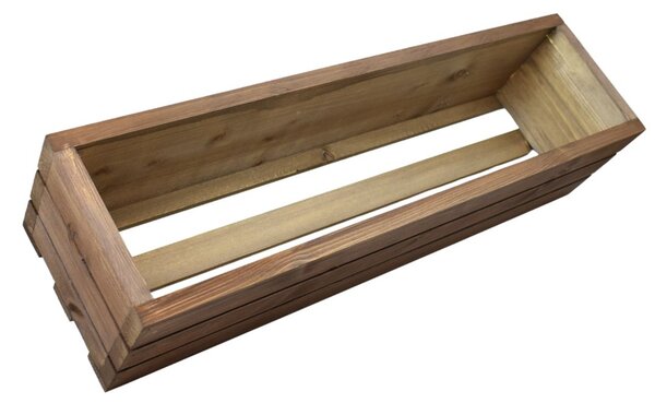 Proutídekorace Dřevěný truhlík z masivu - hnědý 70 cm