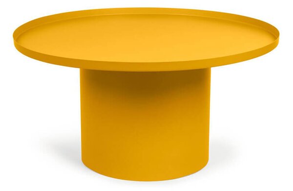 Kulatý odkládací stolek charu Ø 72 cm žlutý