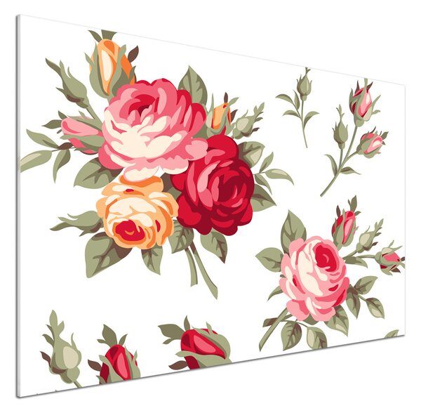 Skleněný panel do kuchyně Růže pksh-116349664