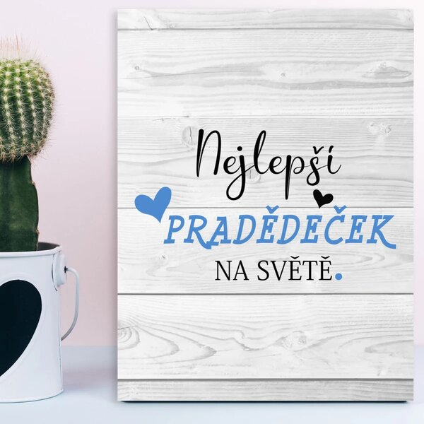 Sablio Dárková cedulka Nejlepší pradědeček na světě: 30x40 cm