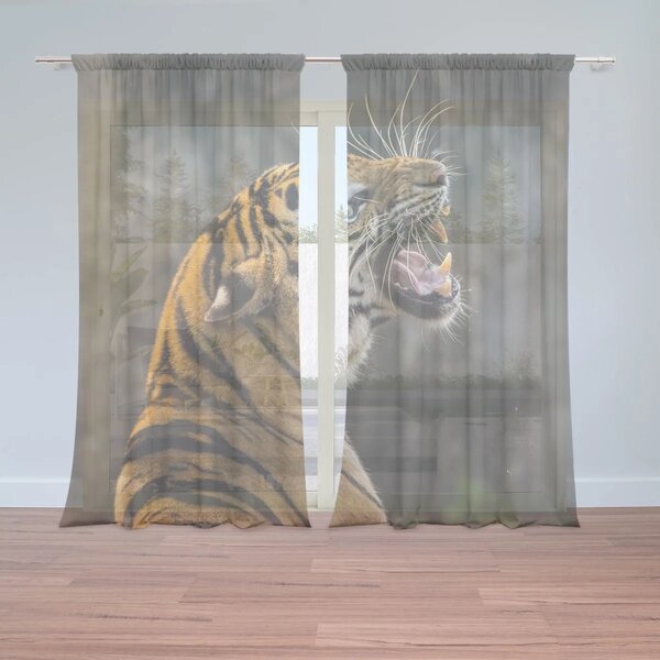 Sablio Záclony Řvoucí tygr: 2ks 150x250cm