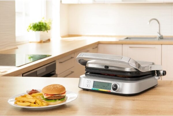 Sencor - Kontaktní gril 2100W/230V matný chrom