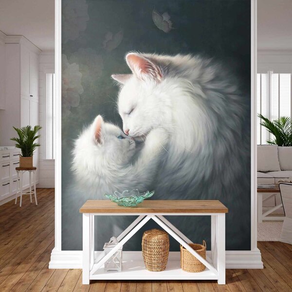 Fototapeta Líbání kočky a kotěte, 3D fototapety, Populární fototapety, u38551 - Tapeko.co.cz