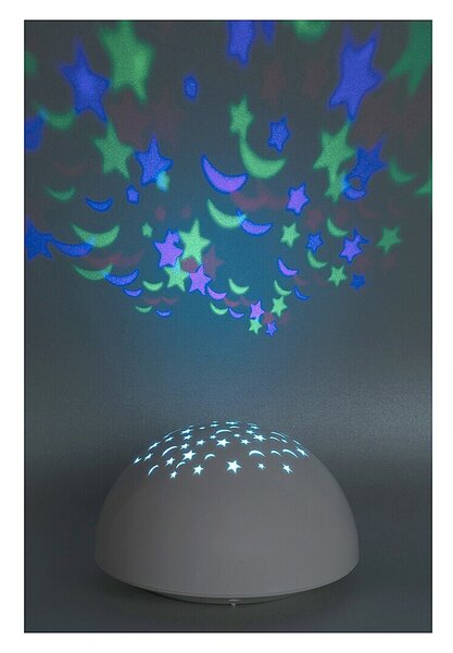 Rabalux dětská noční lampička s projektorem Lina LED 0,5W bílá RGB 1470