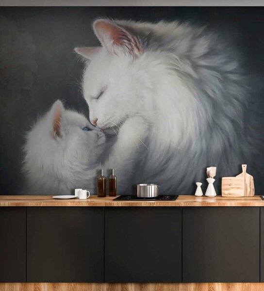 Fototapeta Líbání kočky a kotěte, 3D fototapety, Populární fototapety, u38551 - Tapeko.co.cz