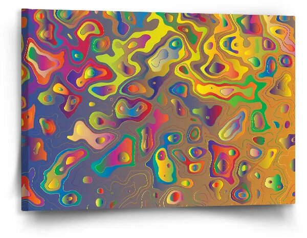 Sablio Obraz Barevné skvrny - 120x80 cm