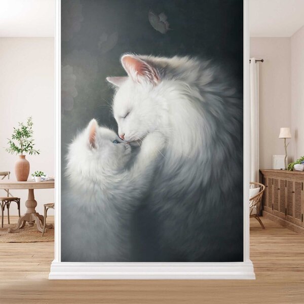 Fototapeta Líbání kočky a kotěte, 3D fototapety, Populární fototapety, u38551 - Tapeko.co.cz