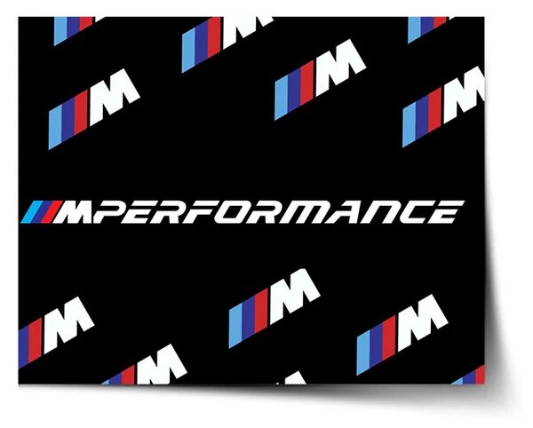 Sablio Plakát MPERFORMANCE černý vzor - 60x40 cm