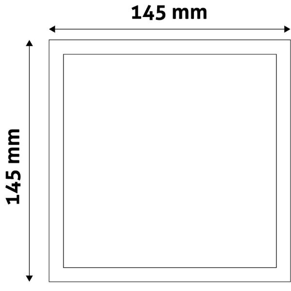 Vestavný LED panel 12W 1250lm, studená, čtvercový, 14,5cm