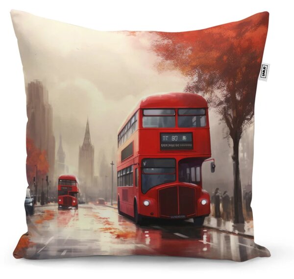 Sablio Polštář Londýn Double-decker 1 - 40x40 cm