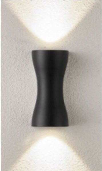 Prémiové bodové LED venkovní nástěnné svítidlo Dena, černé, teplé světlo 12W