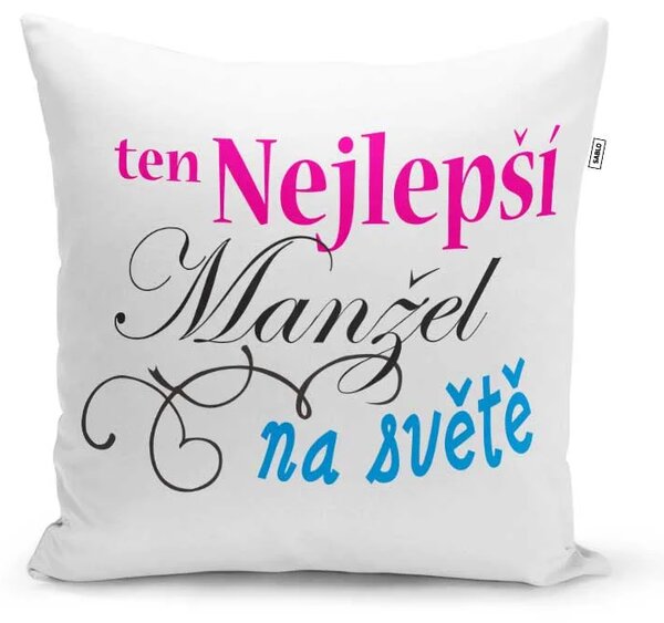 Sablio Polštář Ten nejlepší manžel na světě: 40x40 cm