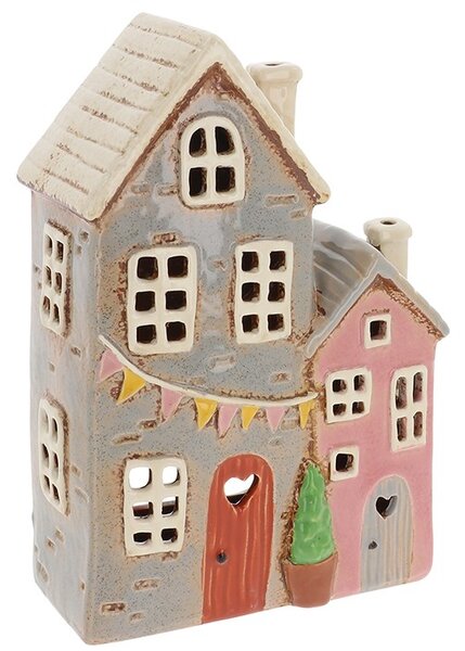 Keramický svícen Domek 23 cm