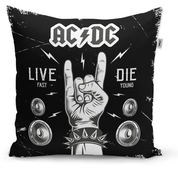Sablio Polštář ACDC Live fast, die young - 40x40 cm
