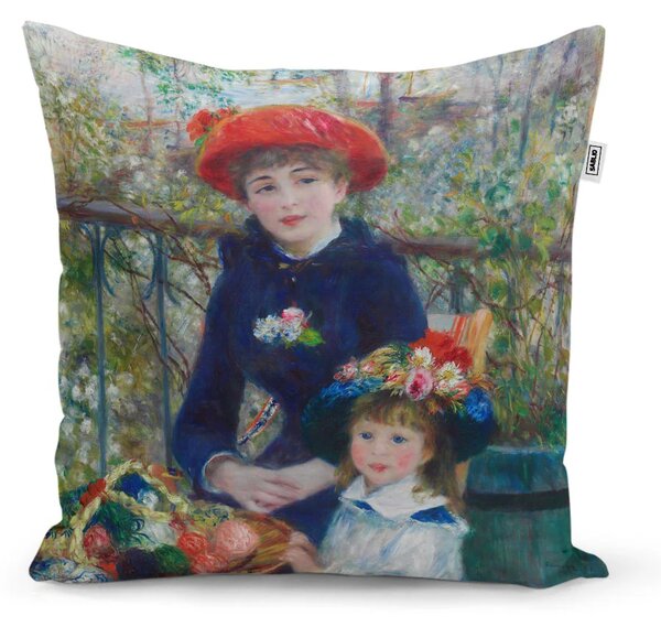 Sablio Polštář Dvě sestry (Na Terase) - Pierre-Auguste Renoir - 40x40 cm