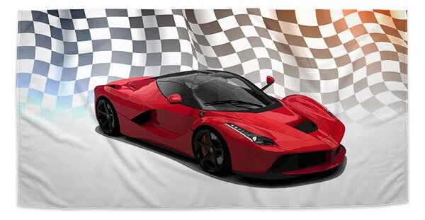 Sablio Ručník Ferrari Závodní vlajka - 30x50 cm