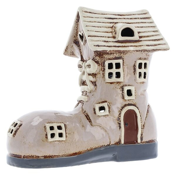 Keramický svícen Domek Bota 20 cm