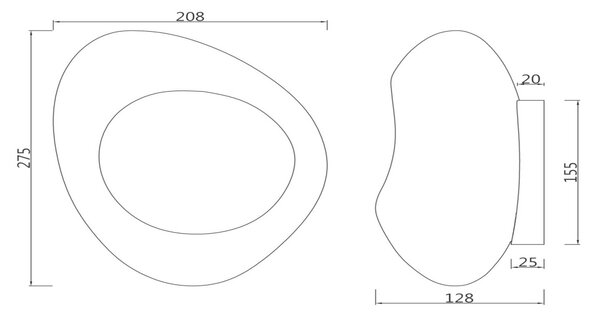 NÁSTĚNNÉ SVÍTIDLO, 20,8/27,5/12,8 cm - Online Only svítidla, Online Only