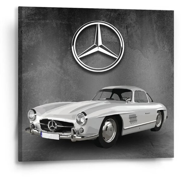 Sablio Obraz Mercedes-Benz 300 SL Šedé pozadí - 50x50 cm