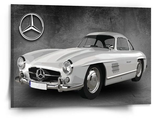 Sablio Obraz Mercedes-Benz 300 SL Šedé pozadí - 150x110 cm