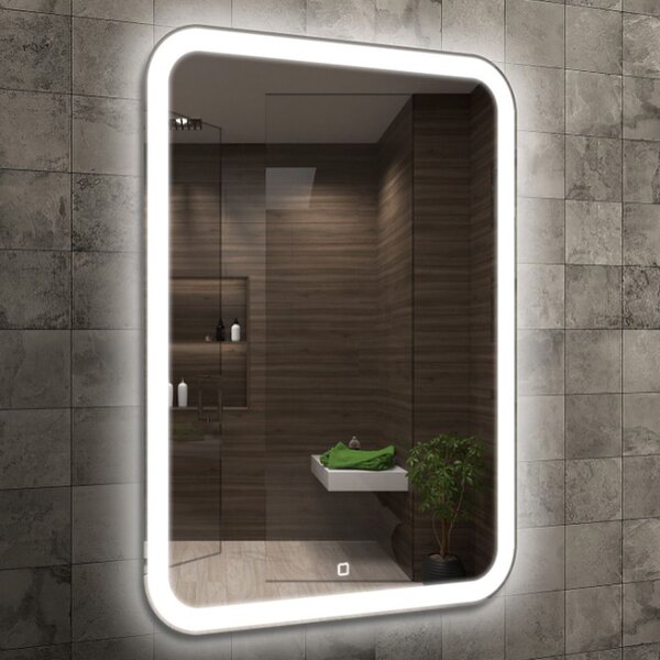 Venti Prima zrcadlo 60x80 cm obdélníkový s osvětlením stříbrná 5907722357915