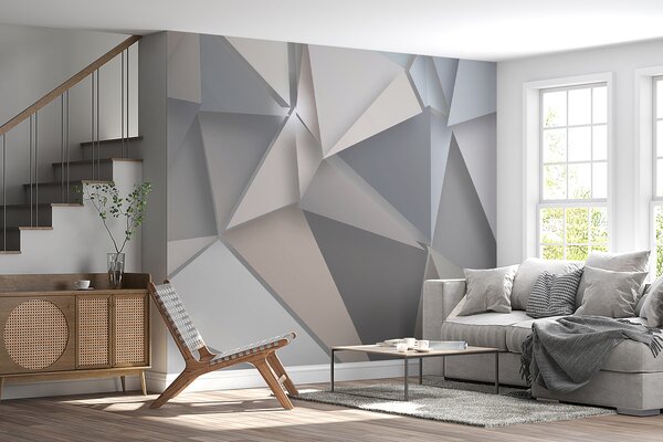 Fototapeta Abstraktní geometrické tvary v jemných barvách, Geometrické 3D fototapety, Populární fototapety, u42871 - Tapeko.co.cz