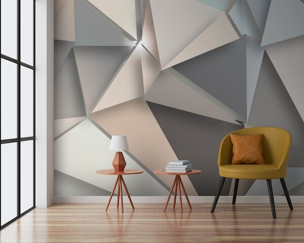 Fototapeta Abstraktní geometrické tvary v jemných barvách, Geometrické 3D fototapety, Populární fototapety, u42871 - Tapeko.co.cz