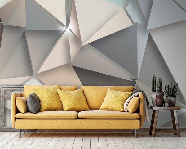 Fototapeta Abstraktní geometrické tvary v jemných barvách, Geometrické 3D fototapety, Populární fototapety, u42871 - Tapeko.co.cz