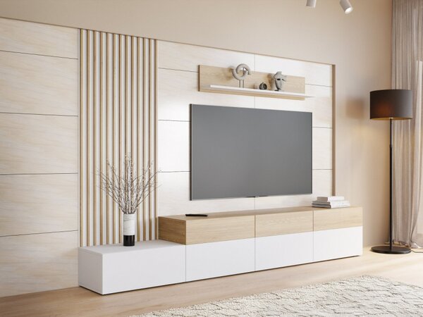Obývací stěna Hikavo II, Barva dřeva: grafit / dub cremova 5903211471551