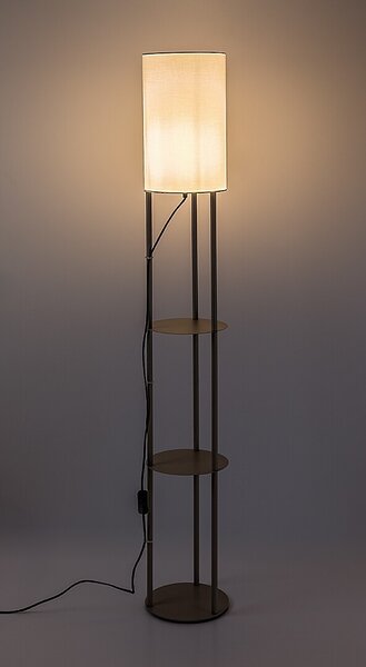 Rabalux 74107 stojací lampa Bronn E27 | s vypínačem | béžová