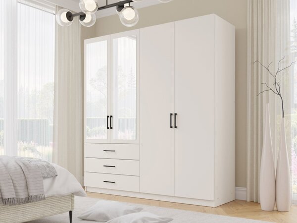 Šatní skříň Zodno D4, Barva: bílá 5903211473180