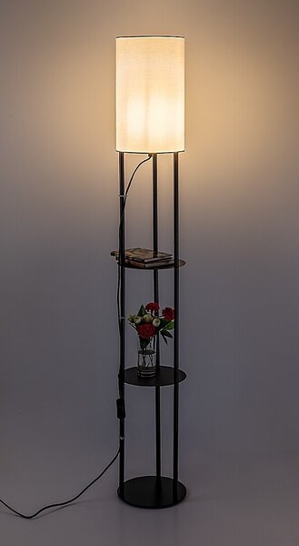 Rabalux 74106 stojací lampa Bronn E27 | s vypínačem | černá