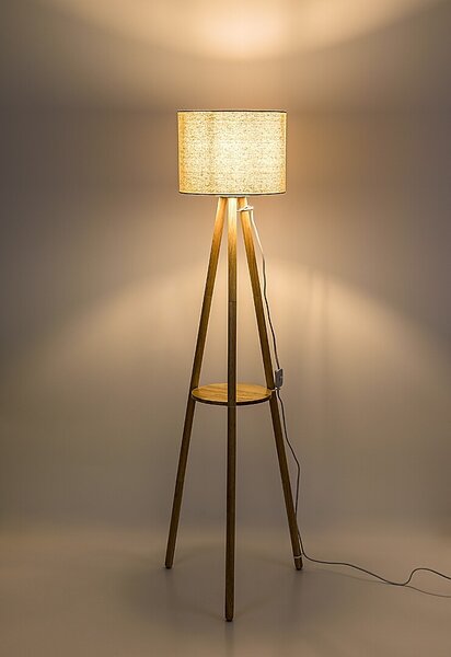Rabalux 74108 stojací lampa Trevia E27 | s vypínačem | béžová