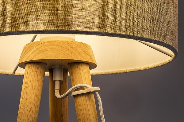 Rabalux 74108 stojací lampa Trevia E27 | s vypínačem | béžová